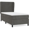 Image de vidaXL Lit boxspring avec matelas gris foncé 80x200 cm velours