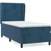 Image de vidaXL Lit boxspring avec matelas bleu foncé 80x200 cm velours