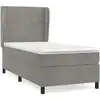 Image de vidaXL Lit boxspring avec matelas gris clair 90x190 cm velours