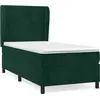 Image de vidaXL Lit boxspring avec matelas vert foncé 90x190 cm velours