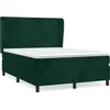 Image de vidaXL Lit boxspring avec matelas vert foncé 140x190 cm velours