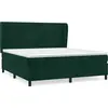 Image de vidaXL Lit boxspring avec matelas vert foncé 160x200 cm velours