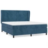 Image de vidaXL Lit boxspring avec matelas bleu foncé 160x200 cm velours