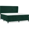 Image de vidaXL Lit boxspring avec matelas vert foncé 180x200 cm velours