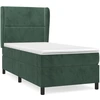 Image de vidaXL Lit boxspring avec matelas vert foncé 90x190 cm velours