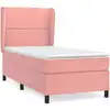 Image de vidaXL Lit boxspring avec matelas rose 90x190 cm velours