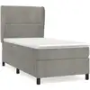 Image de vidaXL Lit boxspring avec matelas gris clair 100x200 cm velours