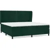 Image de vidaXL Lit boxspring avec matelas vert foncé 200x200 cm velours