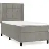 Image de vidaXL Lit boxspring avec matelas gris clair 80x200 cm velours