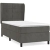 Image de vidaXL Lit boxspring avec matelas gris foncé 80x200 cm velours
