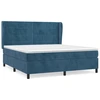 Image de vidaXL Lit boxspring avec matelas bleu foncé 160x200 cm velours