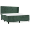 Image de vidaXL Lit boxspring avec matelas vert foncé 180x200 cm velours
