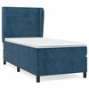 Image de vidaXL Lit boxspring avec matelas bleu foncé 90x190 cm velours