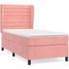 Image de vidaXL Lit boxspring avec matelas rose 90x190 cm velours