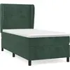 Image de vidaXL Lit boxspring avec matelas vert foncé 100x200 cm velours