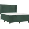 Image de vidaXL Lit boxspring avec matelas vert foncé 140x190 cm velours