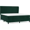 Image de vidaXL Lit boxspring avec matelas vert foncé 160x200 cm velours