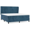 Image de vidaXL Lit boxspring avec matelas bleu foncé 160x200 cm velours