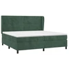 Image de vidaXL Lit boxspring avec matelas vert foncé 200x200 cm velours