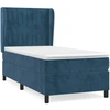 Image de vidaXL Lit boxspring avec matelas bleu foncé 80x200 cm velours