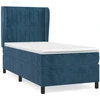 Image de vidaXL Lit boxspring avec matelas bleu foncé 90x190 cm velours