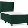 Image de vidaXL Lit boxspring avec matelas vert foncé 90x200 cm velours