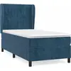 Image de vidaXL Lit boxspring avec matelas bleu foncé 90x200 cm velours