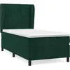 Image de vidaXL Lit boxspring avec matelas vert foncé 100x200 cm velours