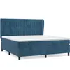 Image de vidaXL Lit boxspring avec matelas bleu foncé 180x200 cm velours