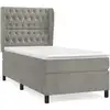Image de vidaXL Lit boxspring avec matelas gris clair 80x200 cm velours