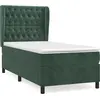 Image de vidaXL Lit boxspring avec matelas vert foncé 80x200 cm velours