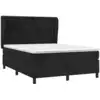 Image de vidaXL Lit boxspring avec matelas noir 140x200 cm velours