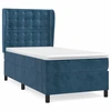 Image de vidaXL Lit boxspring avec matelas bleu foncé 90x190 cm velours