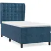 Image de vidaXL Lit boxspring avec matelas bleu foncé 100x200 cm velours