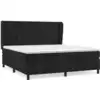 Image de vidaXL Lit boxspring avec matelas noir 180x200 cm velours