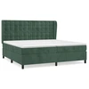 Image de vidaXL Lit boxspring avec matelas vert foncé 200x200 cm velours