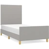 Image de vidaXL Cadre de lit sans matelas gris clair 80x200 cm Tissu