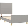 Image de vidaXL Cadre de lit sans matelas gris clair 90x190 cm Tissu