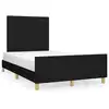 Image de vidaXL Cadre de lit sans matelas noir 120x200 cm Tissu
