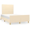Image de vidaXL Cadre de lit sans matelas Crème 120x200 cm Tissu