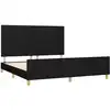 Image de vidaXL Cadre de lit sans matelas noir 180x200 cm Tissu