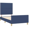 Image de vidaXL Cadre de lit sans matelas bleu 90x190 cm Tissu