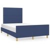 Image de vidaXL Cadre de lit sans matelas bleu 120x200 cm Tissu