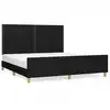 Image de vidaXL Cadre de lit sans matelas noir 160x200 cm Tissu