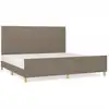 Image de vidaXL Cadre de lit sans matelas Taupe 200x200 cm Tissu