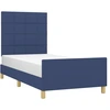 Image de vidaXL Cadre de lit sans matelas bleu 100x200 cm Tissu