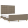 Image de vidaXL Cadre de lit sans matelas Taupe 140x190 cm Tissu