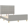 Image de vidaXL Cadre de lit sans matelas gris clair 140x200 cm Tissu