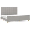Image de vidaXL Cadre de lit sans matelas gris clair 180x200 cm Tissu