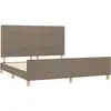 Image de vidaXL Cadre de lit sans matelas Taupe 180x200 cm Tissu
